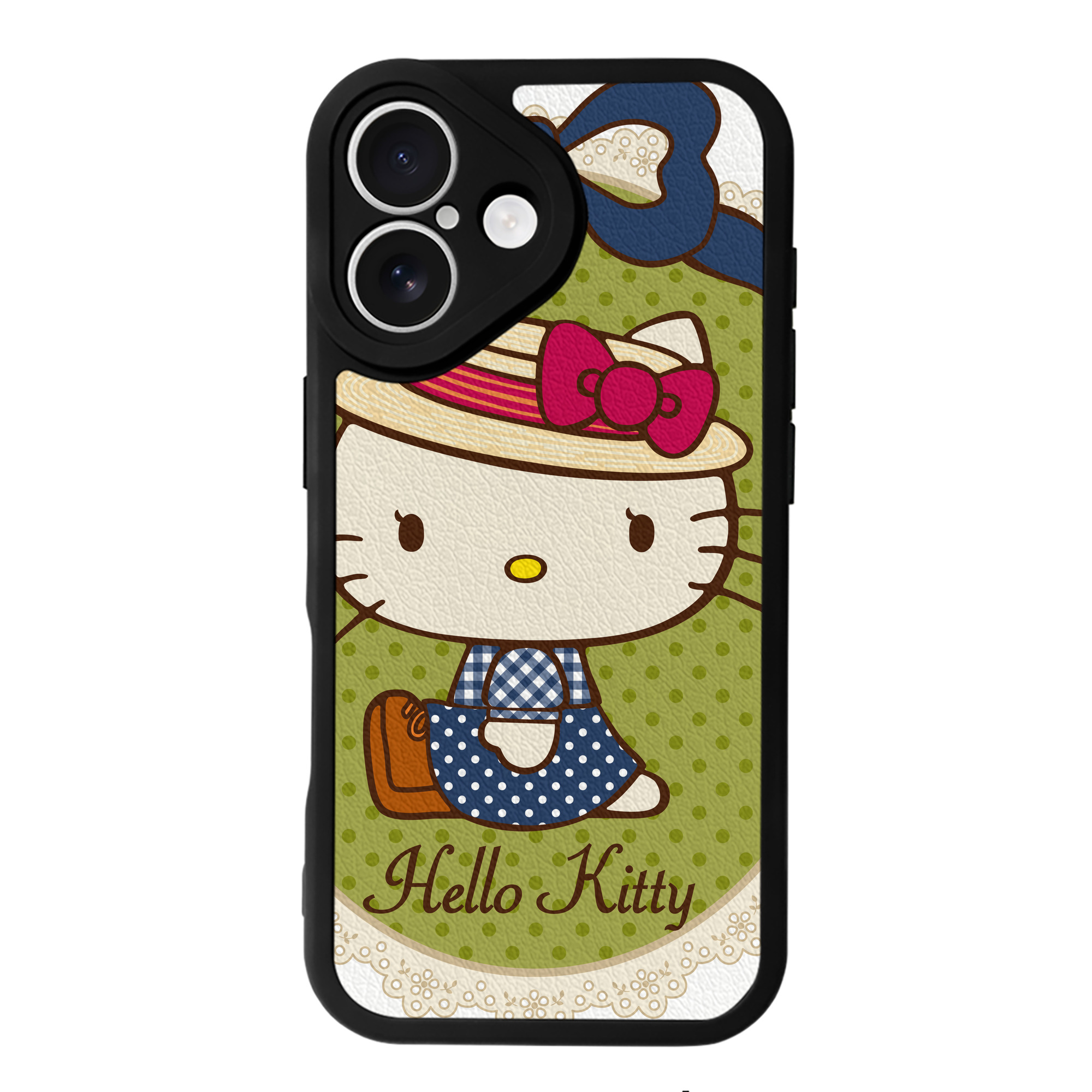 （画像用） Hello Kitty ハローキティ 【iPhone 16シリーズ対応】シリコンスマホケース（レザー調） 材質：シリコン